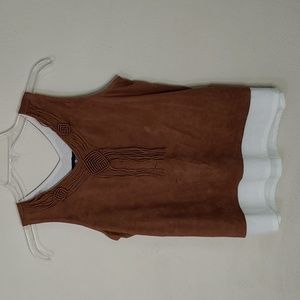 Amy Byer Girls Size XL (16) Faux Suede Lined Tank